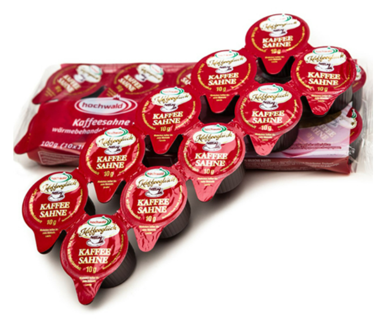 Вершки HOCHWALD ультрапастеризовані для кави 10%, 100г (10г*10)